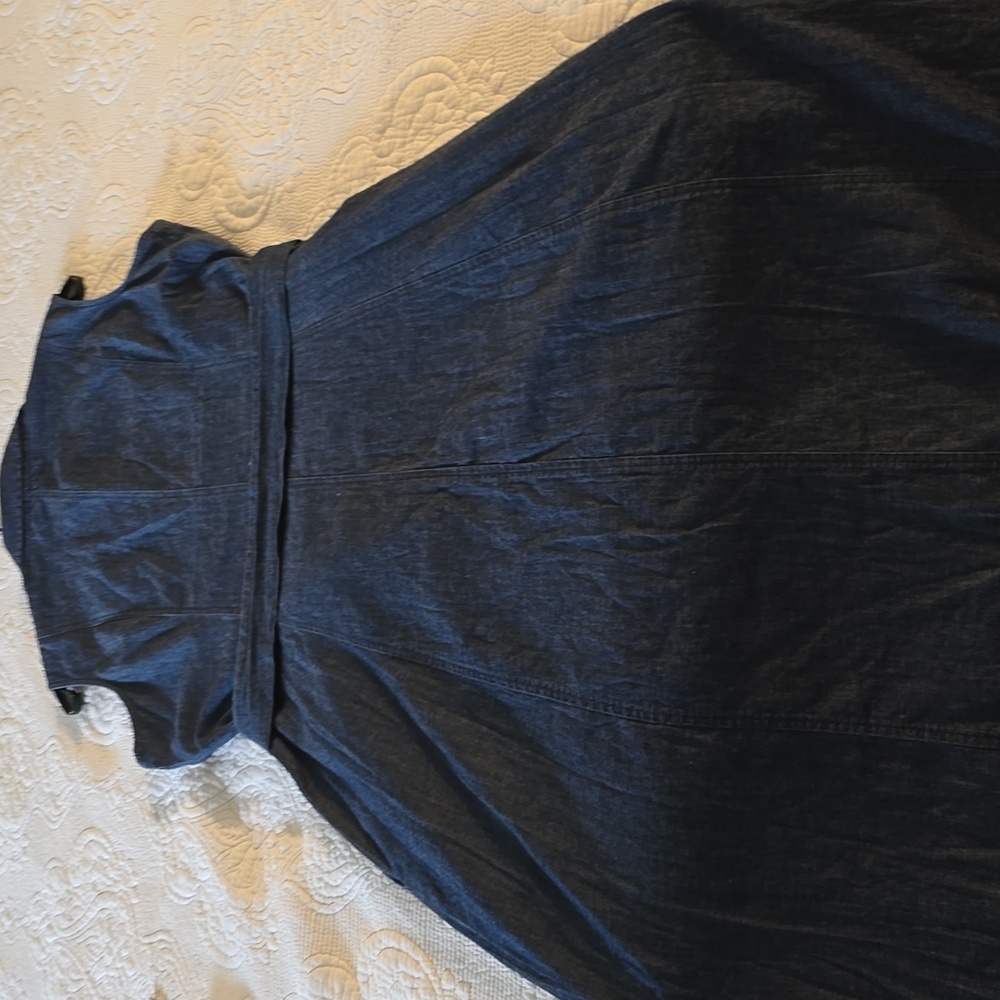 Anne Klein Sleeveless Shirt Midi Indigo Dress, Sz 12 NWT - Picture 6 of 8